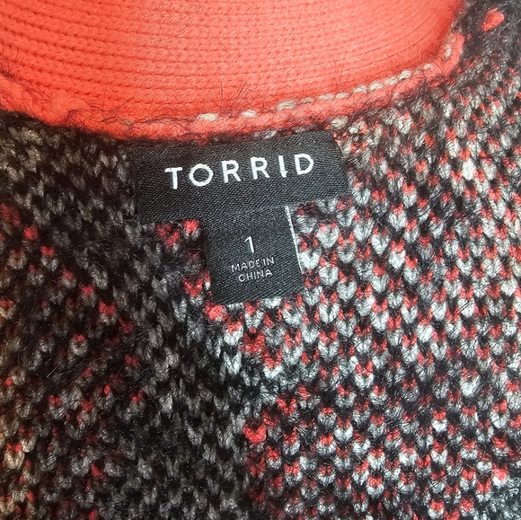 Torrid pink animal print cardigan sweater size 1X - Picture 4 of 4